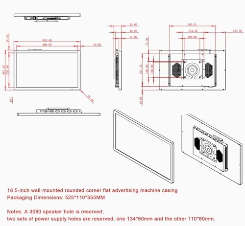 Image of Led Restaurant Menu Board,Restrant Screen,27 inch 4K HD 1000 Nits Wall-Mountable,Android (4+64G) HDMI /WiFi,for Restaurant Wayfinding, Auto Play,Slim Design,Food Businesses 18.5in
