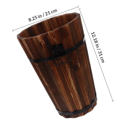 Corbeille ronde en bois de qualité supérieure style rustique chic - 3