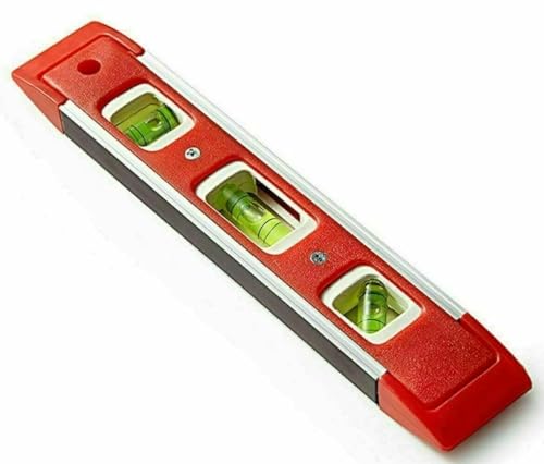 3 Way 9”Magnetic Spirit Level Small Mini Scaffolders Lightweight 230mm