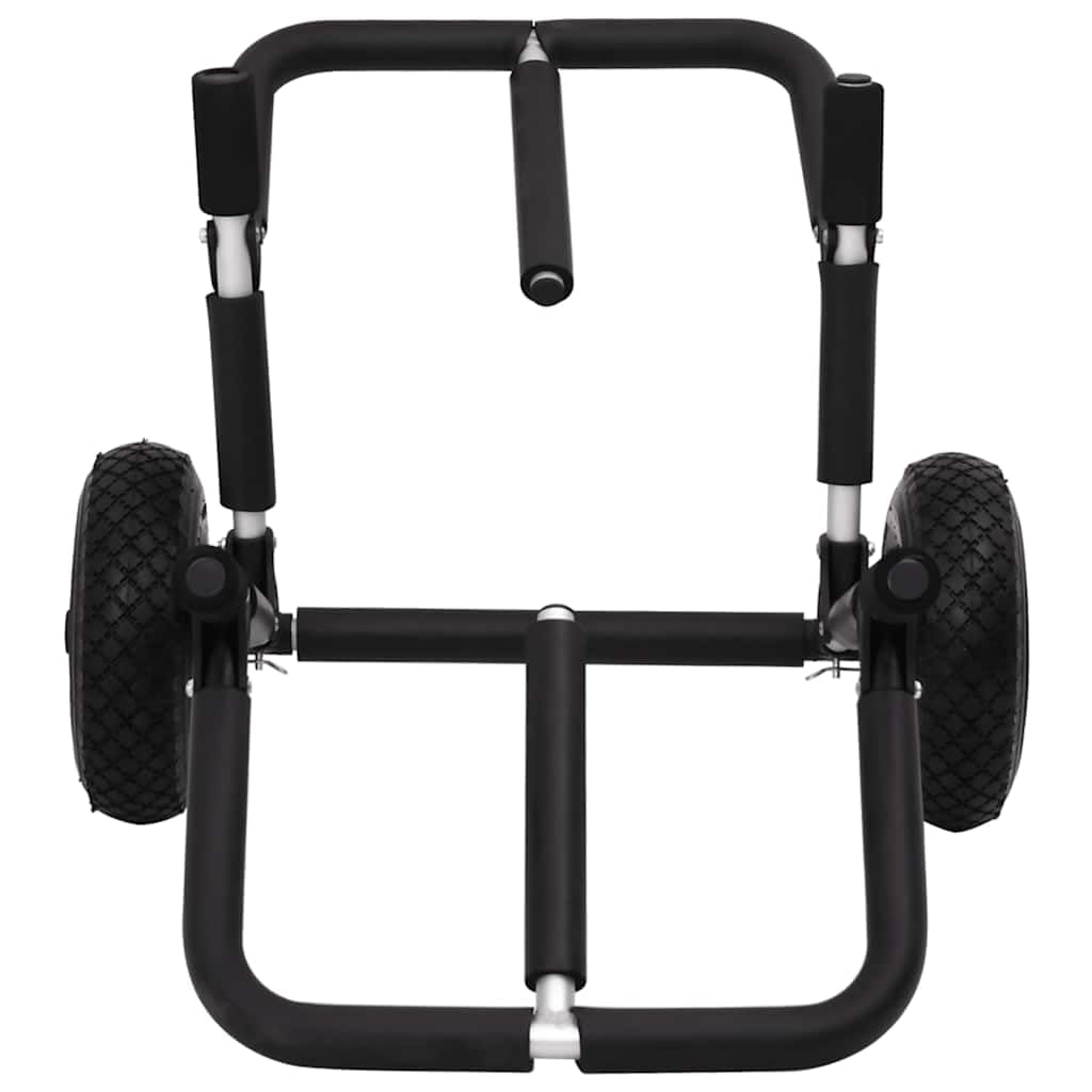 Klappbarer SUP Trolley aus Aluminium mit 2 aufblasbaren Rädern und Schaumstoffpolsterung für sicheren Transport von Surfbrett und Paddelboard bis 45 kg