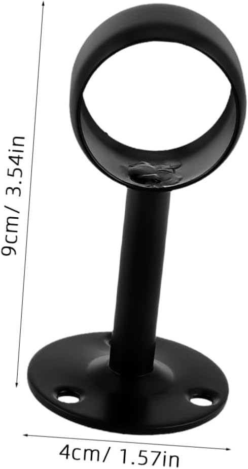 4pcs Closet Rod Flange Holder Ceiling Mount Bracket Wardrobe Pipe Support Easy to Install