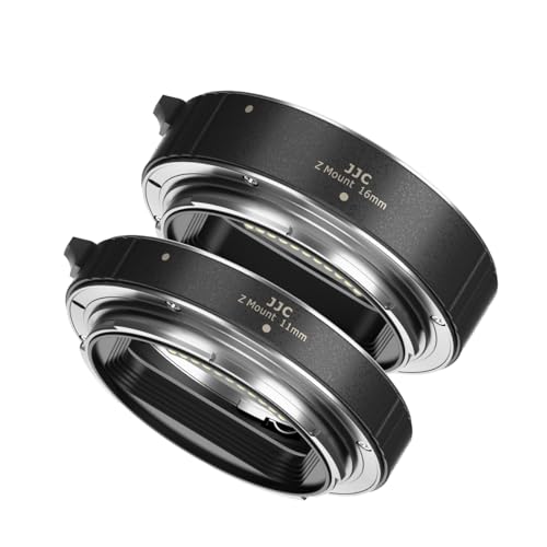 JJC AF Autofokus Zwischenringe mit TTL-Belichtung 11MM 16MM für Nikon Z Mount Z30 Z50 Z7 Z6 Kameras Objektiv Automatik-Zwischenringsatz Makrofotografie