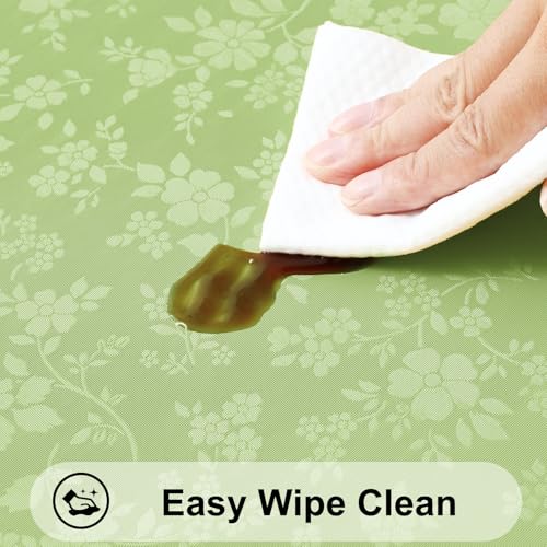 Image of Smiry Waterproof Heavy Duty Vinyl Fitted Tablecloth for 36 inch-44 inch Round Table