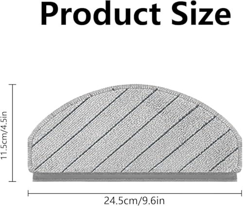 Image of AutoStory 4pcs Replacement Mop Pads Compatible with Deebot N20 Pro, N30, N30 Plus, Yeedi C12 Pro Plus, Deebot T10 Plus Robot Vacuum Cleaner, Washable, Reusable Microfiber Mops (Pack of 4)