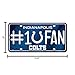 Rico Industries NFL Indianapolis Colts #1 Fan Metal License Plate Tag, 12