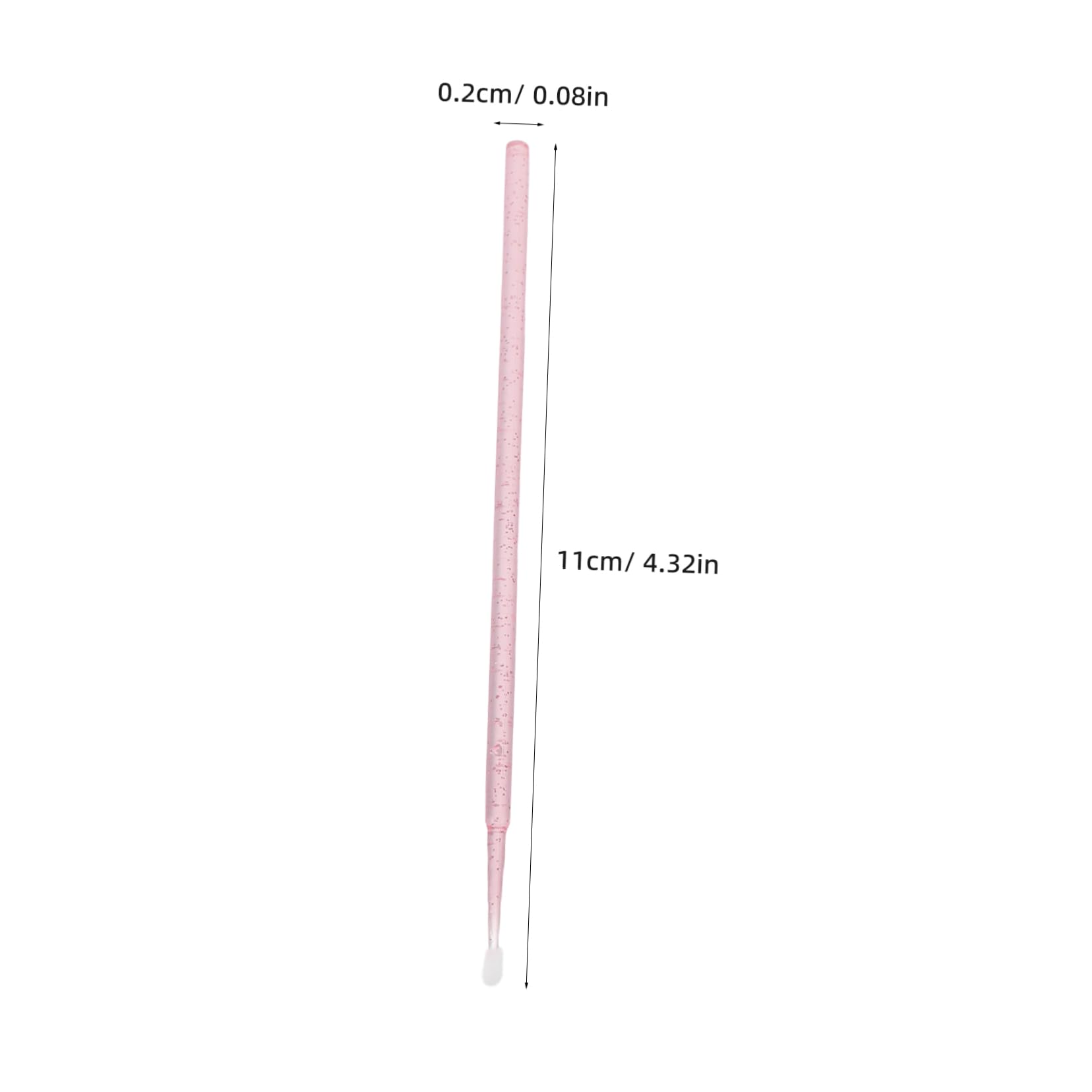 Beatifufu Precision Makeup Correction Cotton Swabs 100pcs Micro Applicator Brush for Eyelashes Crystal Square Box