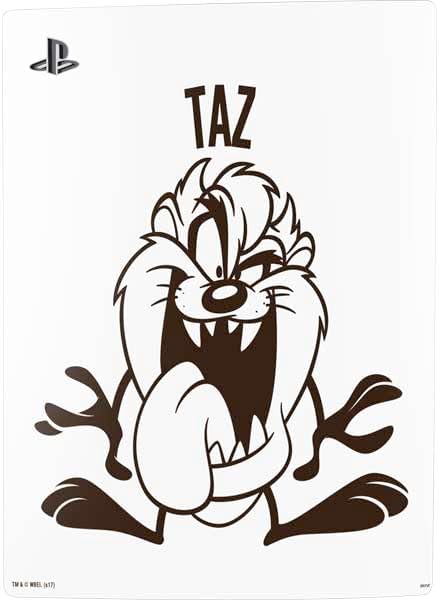 Skinit Decal Gaming Skin Compatible with PS5 Digital Edition Console - Officially Licensed Looney Tunes Taz Big Head Design