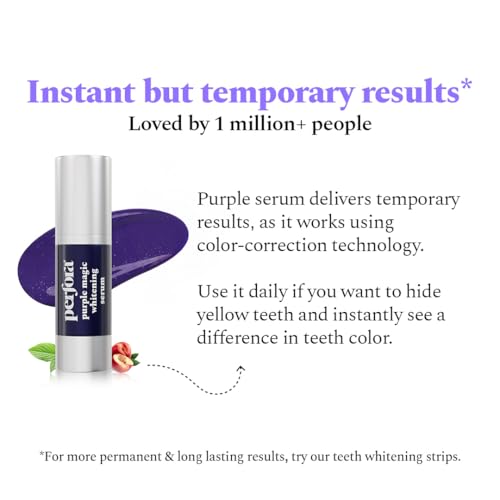 Image of Perfora Purple Magic Whitening Serum, 60ml | Purple Toothpaste For Teeth Whitening | Tooth Stain Removal |Enamel Safe & Effective Teeth Whitener | Apple Peach,Pack Of 2