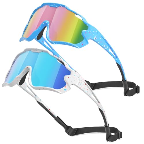 Image of Kids Sunglasses,Youth Baseball Glasses for Boys Girls Age 6-14,Sports UV Protection Goggles