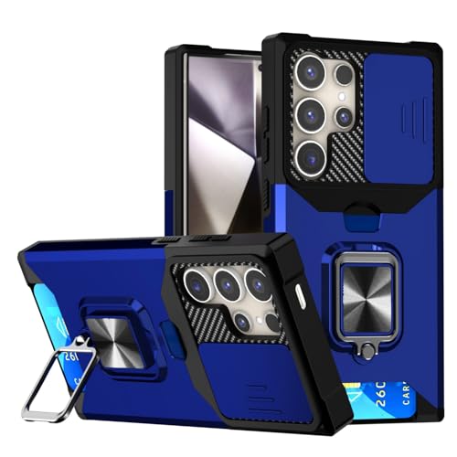 Étui pour Samsung S26 Plus bleu marine avec coque rigide et silicone
