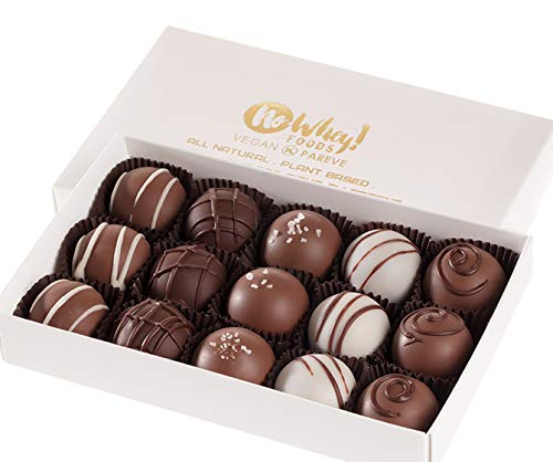 No Whey Foods - Chocolate Truffle Collection (15 Pieces) - Vegan, Plant Based, Gluten Free, Dairy Free, Nut Free, Peanut Free, Soy Free