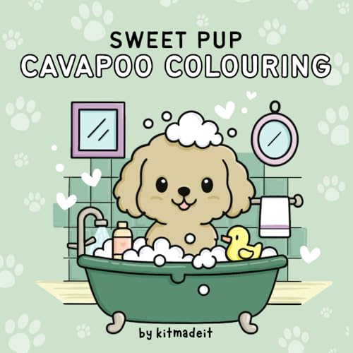 Sweet Pup: Cavapoo Colouring image 2