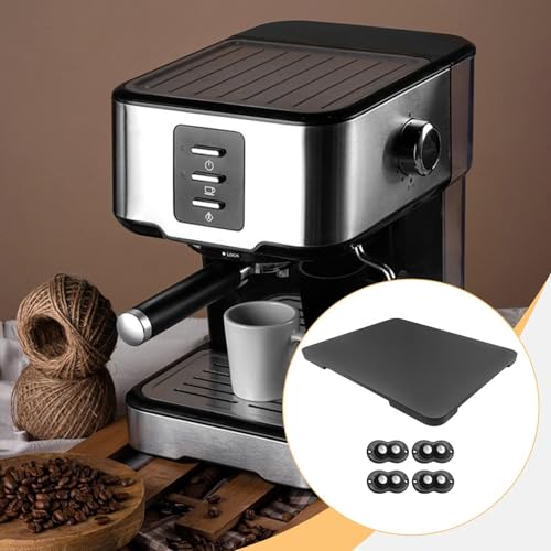 Cajón de madera con ruedas para mover cafeteras pesadas y evitar rayones 6
