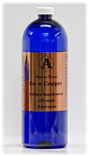 Copper Supplement by Angstrom Minerals Liquid Ionic Copper 150ppm - 32 Oz Copper Supplement by Angstrom Minerals Liquid Ionic Copper 150ppm - 32 Oz