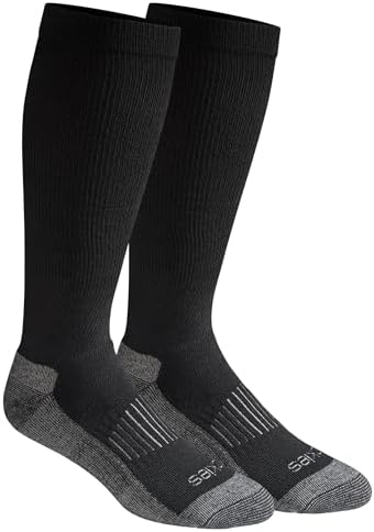 Dickies Men&#39;s Light Comfort Compression Over-the-calf Socks