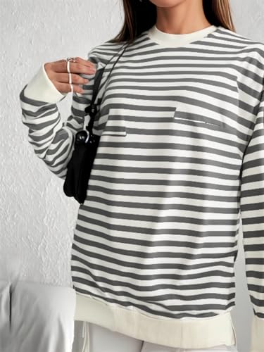 Image of MACK JONNEY Women Striped T-Shirt || T-Shirt for Women || Full Sleeve T Shirt || T-Shirt-MACK640527