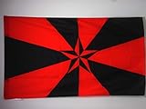 AZ FLAG Flagge Anarchie Stern 3D 150x90cm - ANARCHISMUS Fahne 90 x 150 cm Scheide für Mast - flaggen Top Qualität