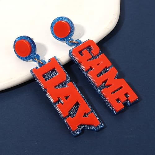 boderier 9PCS Game Day Bracelets Stackable Heishi Beaded Stretchy Bracelets LOVE GAME DAY Football Team Jewelry Sports Fan Bracelets Earrings Accessories Gifts4