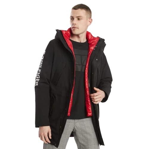 Tommy Hilfiger Men's Fishtail Parka Jacket, Jet Black, Medium