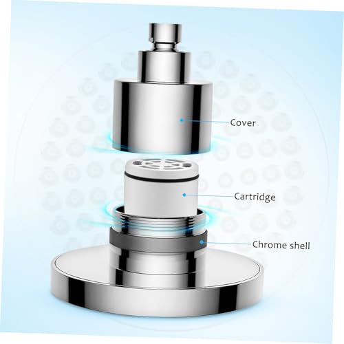 Pommeau de douche haute pression filtre eau chlore UKCOCO chrome