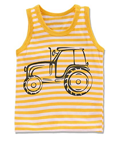Image of KIKE New Born Baby Pure Cotton Printed Regular Fit Sando Innerwear Baniyan Kids Vest Infants Sleeveless Undershirts for Cute Boys Girls 0-24 Months (Pack of 6)