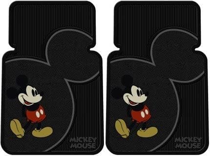 U.A.A. INC. Mickey Mouse Vintage Front & Rear Car Truck SUV Seat Rubber Floor Mats