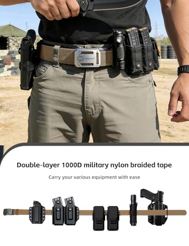 Image of IDOGEAR SPORTS Tactical Ratchet Belt 1.5 inch EDC & CCW Gun Belt For Men Reinforce 1000D Nylon Belt with Adjustable Quick-Release