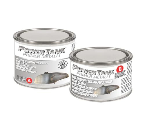 Power Tank - Trattamento Primer Metalli ripara serbatoio Big 720 grammi - Per Serbatoio Alluminio Acciaio - Kit Big 720 Grammi - Ideale per auto,moto,scooter,vespa,auto d'epoca Togliruggine Ceramico