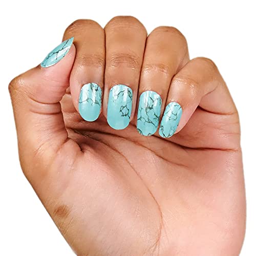 Color Street Mojave Turquoise Limited Edition Nail Polish Strips #TOP2