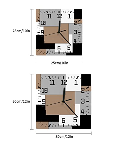 Reloj de pared cuadrado silencioso batería 10 in miniatura 7
