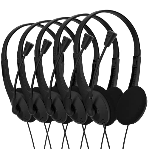 Casques filaires PC ordinateur portable lot de 5 Maeline avec micro 3.5mm
