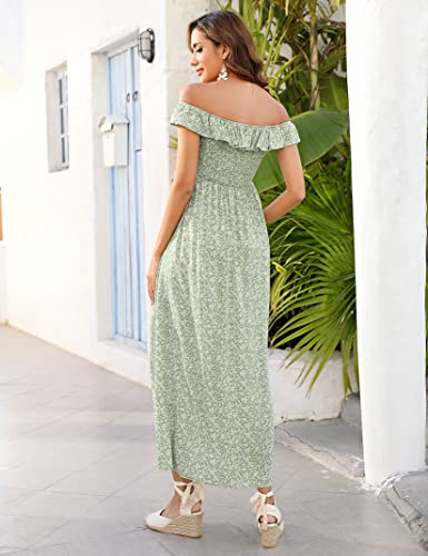 Image of Maternity Dress Women's Off Shoulder Split A Line Casual Maxi Dress Photography Dress for Babyshower
