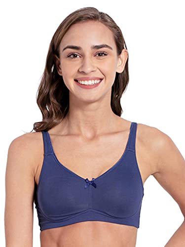 Image of Jockey FE41 Women Wirefree Non Padded Super Combed Cotton Elastane Stretch Full Coverage Everyday Bra with Concealed Shaper Panel