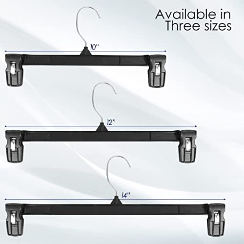 Hanger Central R6012B-25 Pack Heavy Duty Plastic Bottoms Hangers With Ridged Pinch Clips Pants Hangers thumb #3