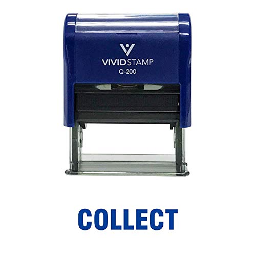 Collect Self Inking Rubber Stamp (Blue Ink) - Medium