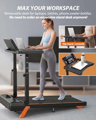 Image of Walking Pad Treadmill for Home with 350lb Weight Capacity - Foldable Treadmill with 4 Levels Height