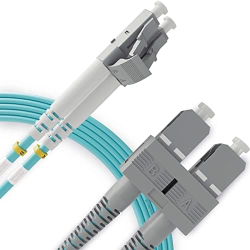 BEYONDTECH LC to LC OM3 Fibre Patch Cable Multimode (LSZH) 50/125 10G Duplex - 1M (1 Pack) PureOptics Lead Series