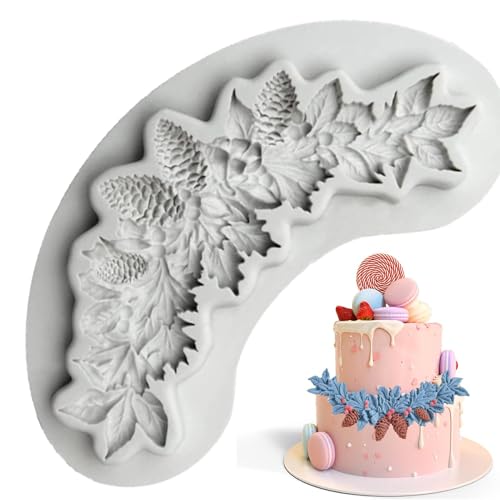 Moldes de fondant para decoración de tartas – Molde de fondant de chocolate – Molde de vela de Navidad fácil de desmoldar para pasta de azúcar, decoraciones de cupcakes, jabón