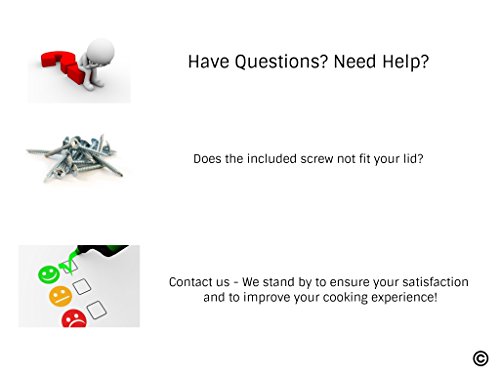 Melzon Cookware Universal Replacement Lid Knob – Heat Resistant, Bakelite Kitchen Pot Lid Handle, Black w/Silver Lining 4 Gallery Image