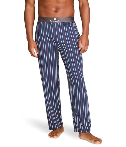 Image of Tommy John Men's Second Skin Pajama Pants - Comfortable Soft Sleep & Lounge Bottoms for Men