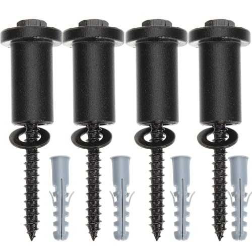 iplusmile 4 juegos Kit Separadores para Riel de Puerta Corredera de Granero Herrajes de Acero Carbono Ajustables con Tornillos y Espaciadores para Reemplazo y Reparación Soporte Resistente