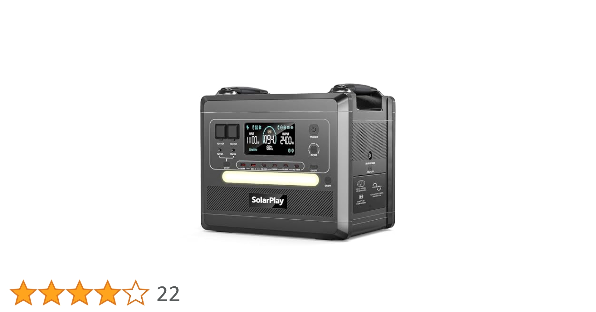Amazon.co.jp: Solarplay ポータブル電源 2400W 大容量 2160Wh