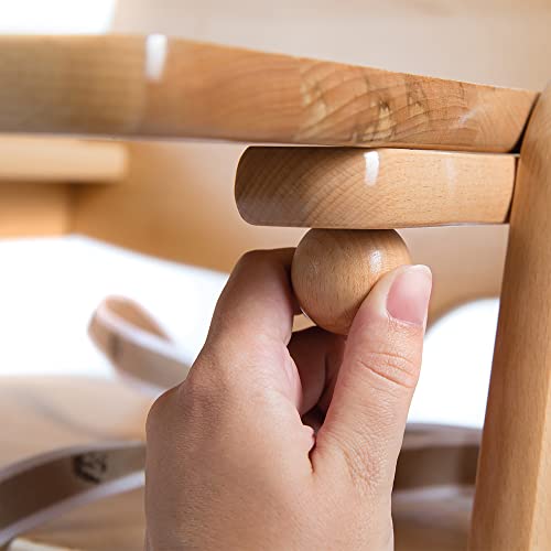 roba Treppenhochstuhl Kid Up - Essbrett abnehmbar - Mitwachsender Hochstuhl für Babys und Kinder - mit 3 Punkte Gurt - Holz natur