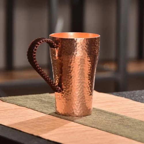 Taza de cobre martillada para agua y café helado de estilo vintage 4