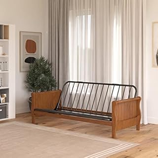 Wood Arm Full Size Futon Frame  Walnut Finish  Futon Frame Only  Espresso  - Compare price