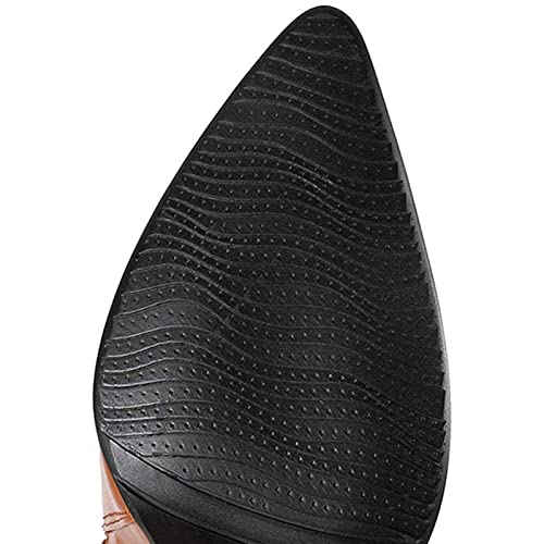 COLETER Women's Knee High Boots Pointy Toe Tall Boots Side-Zip High Heels Dress Boots4