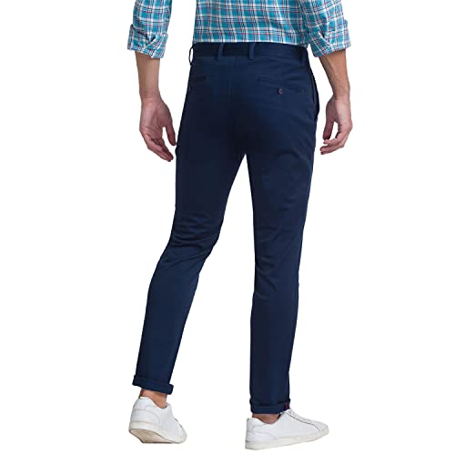 Image of Raymond Slim Fit Dark Blue Trouser for Men