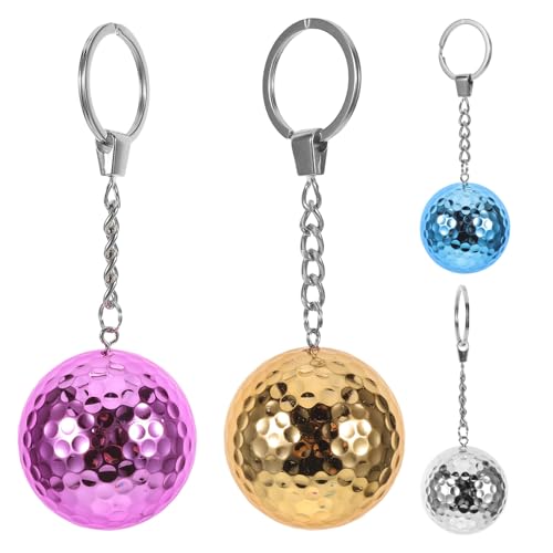 Porte-clés balle de golf en relief réaliste pendentifs x4