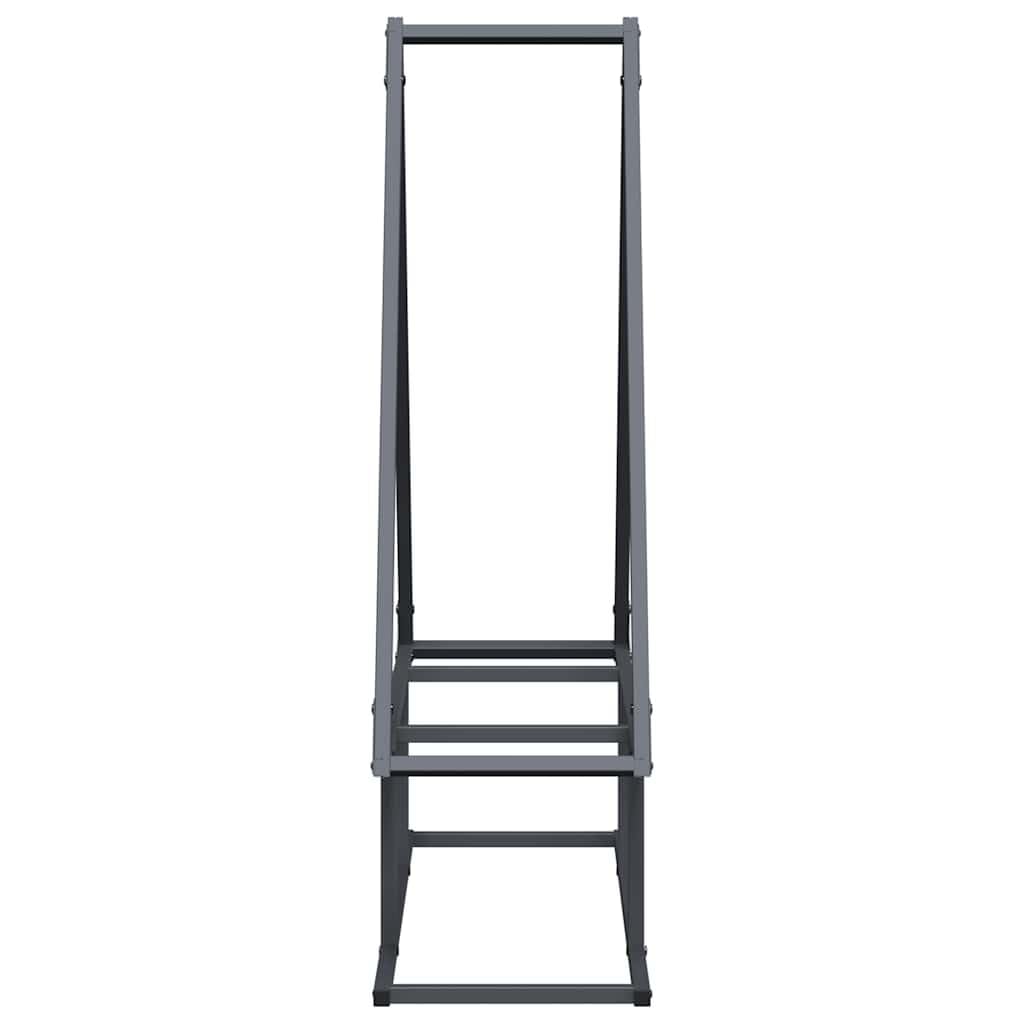 Étagère pour bois de chauffage Anthracite 80 x 25 x 90 cm