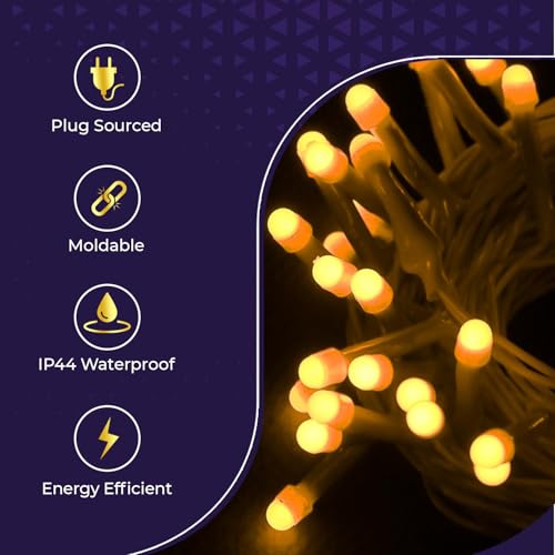 Image of Lexton 40 LED Power Pixel Serial String /Fairy Light | Plug Sourced | Suitable for Home & Outdoor Decoration, Diwali, Christmas, Ramadan, Wedding, Party, Festival (Pack of 20, Warm White)